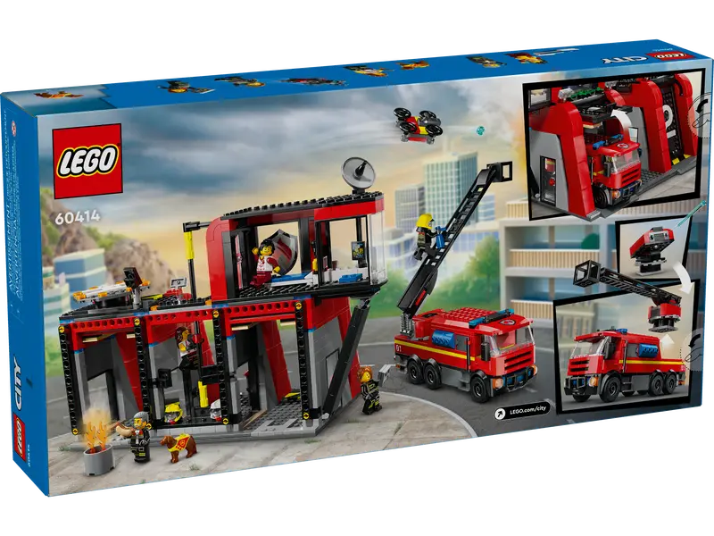 Lego-Fire Station with Fire Truck-60414-Legacy Toys