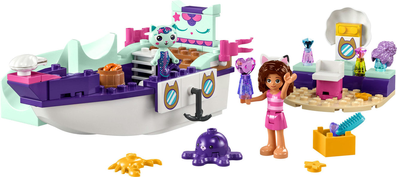 Lego-Gabby's Dollhouse - Gabby & MerCat's Ship & Spa-10786-Legacy Toys