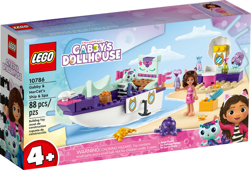 Lego-Gabby's Dollhouse - Gabby & MerCat's Ship & Spa-10786-Legacy Toys