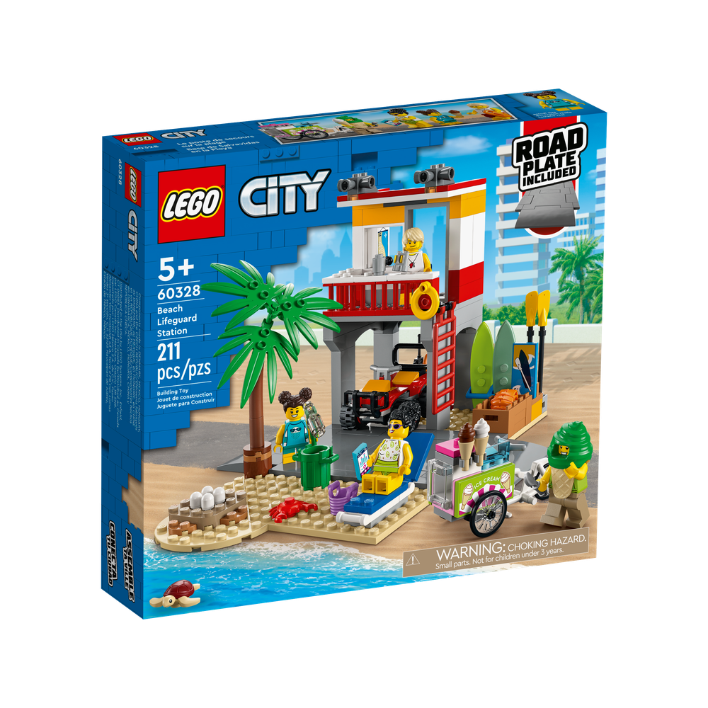 Lego-LEGO City Beach Lifeguard Station-60328-Legacy Toys