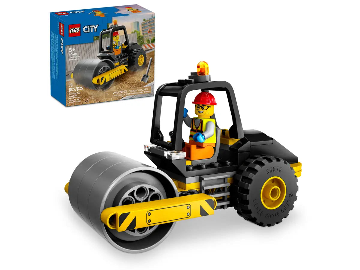 Lego-LEGO City - Construction Steamroller-60401-Legacy Toys
