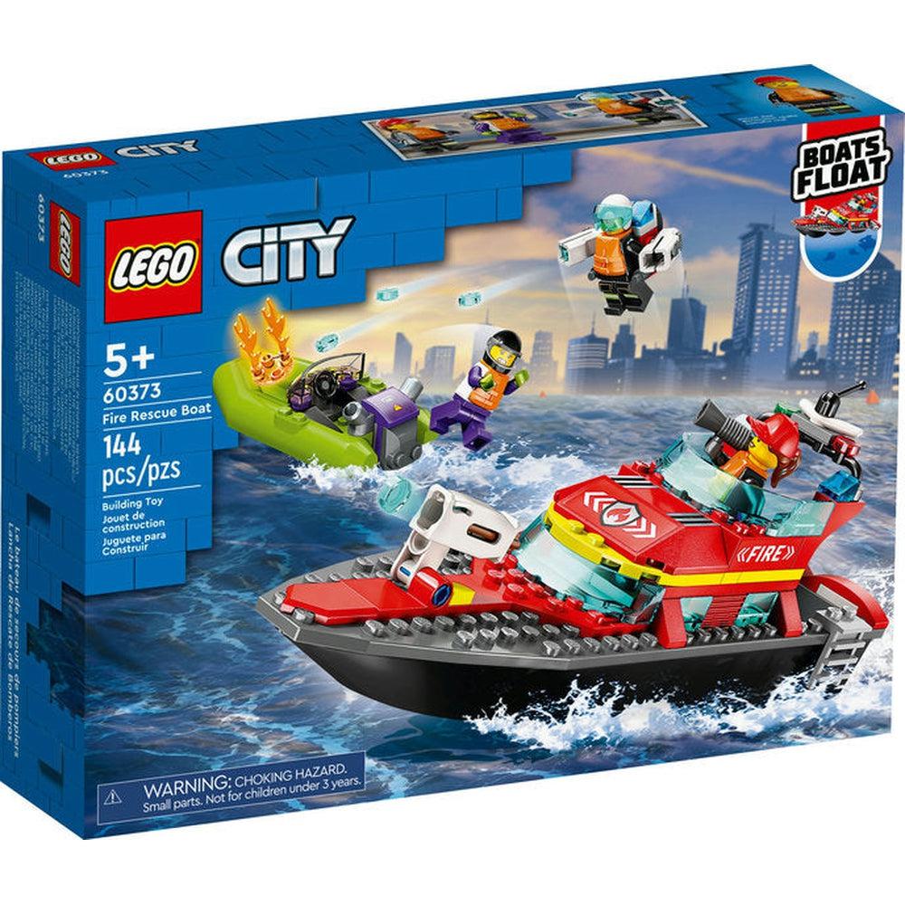 Lego-LEGO City Fire Rescue Boat-60373-Legacy Toys