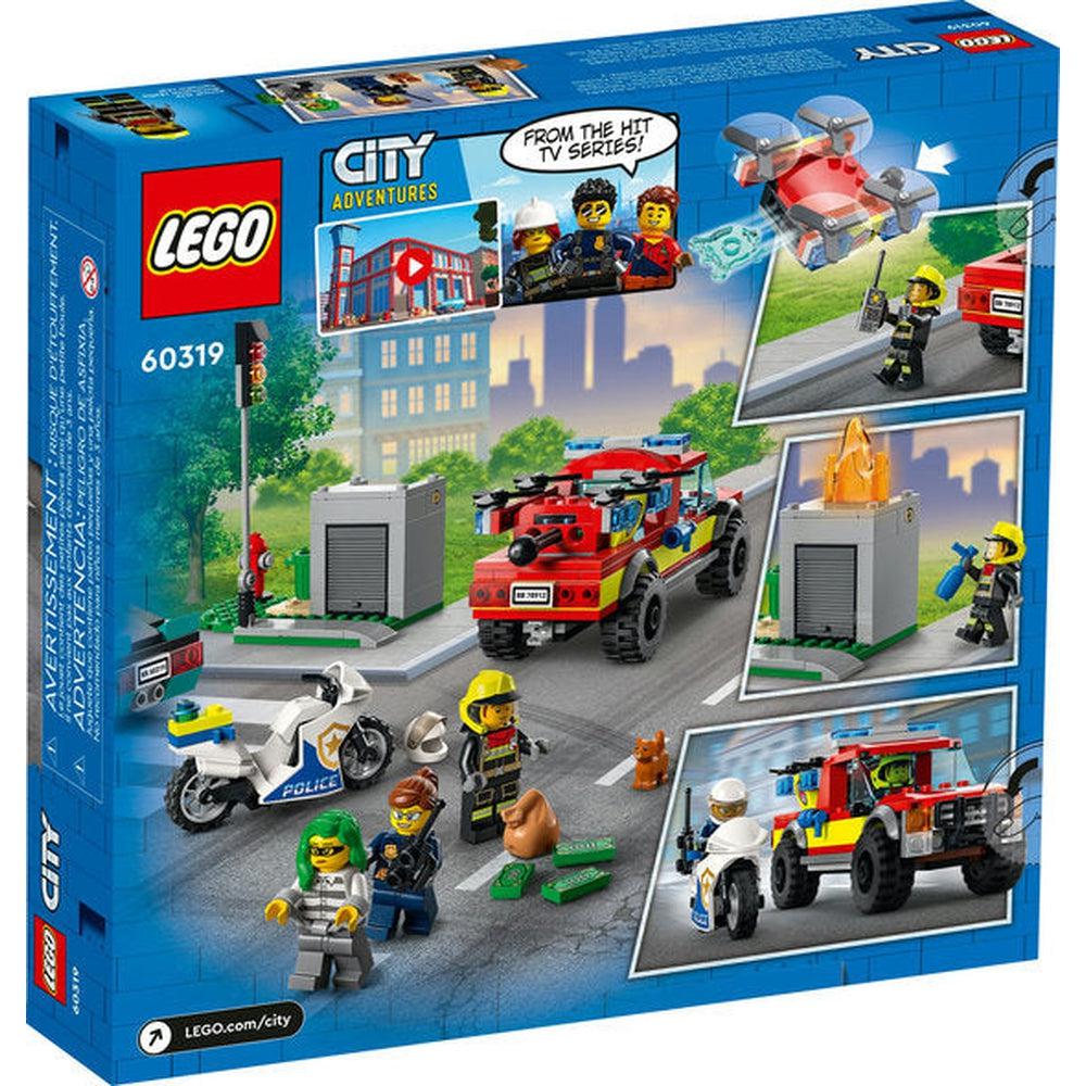 Lego-LEGO City Fire Rescue & Police Chase-60319-Legacy Toys