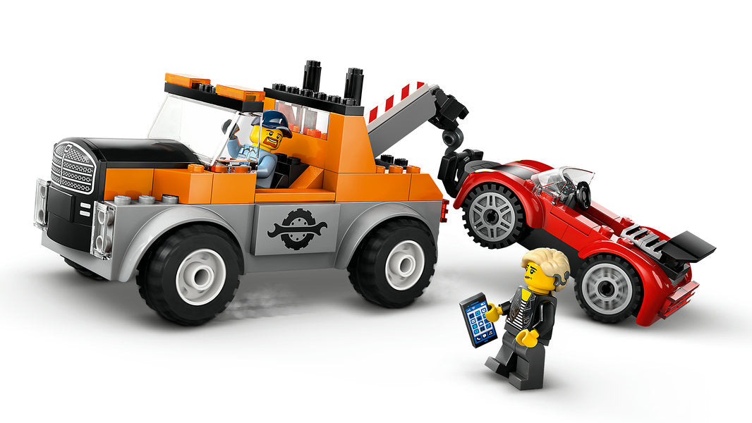 Lego-LEGO City - Tow Truck and Sports Car Repair-60435-Legacy Toys