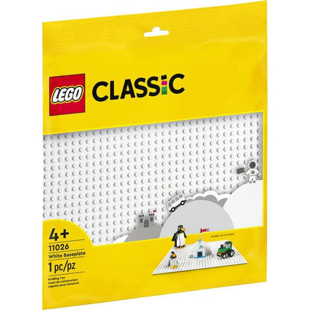 Lego-LEGO Classic Large White Baseplate-11026-Legacy Toys