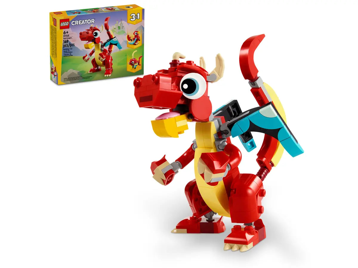 Lego-LEGO Creator 3-in-1 - Red Dragon-31145-Legacy Toys