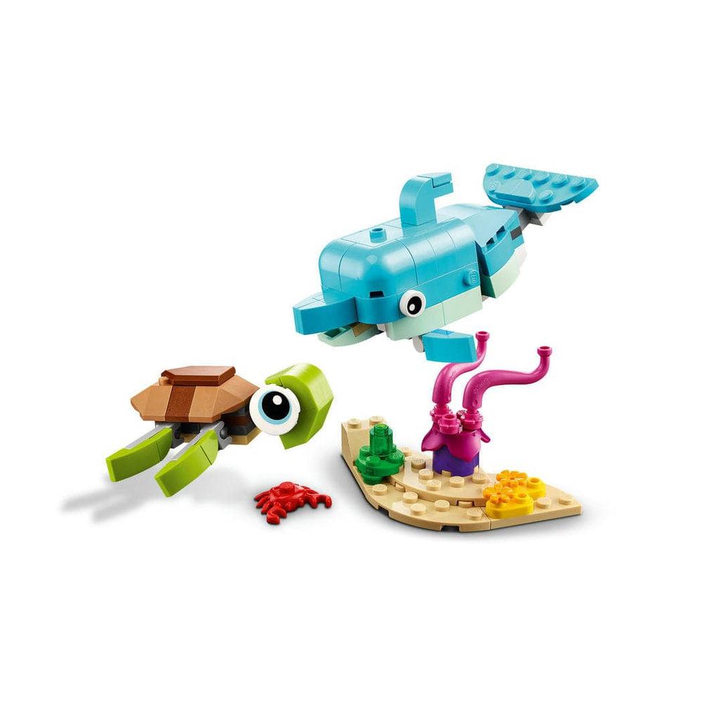 Lego-LEGO Creator 3in1 Dolphin and Turtle-31128-Legacy Toys
