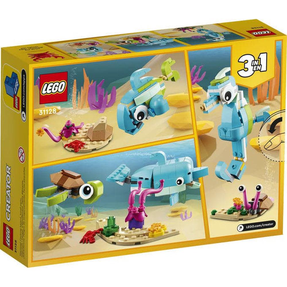Lego-LEGO Creator 3in1 Dolphin and Turtle-31128-Legacy Toys