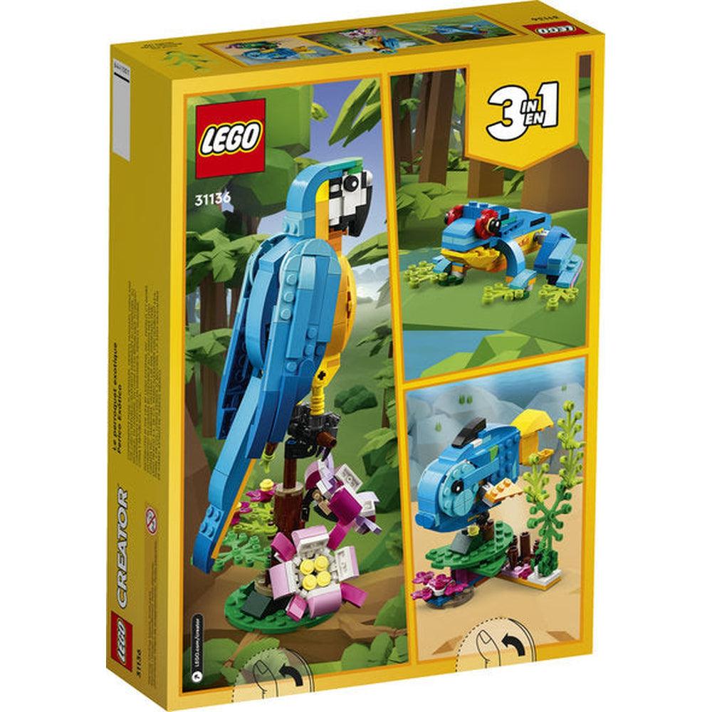 Lego-LEGO Creator 3in1 Exotic Parrot-31136-Legacy Toys