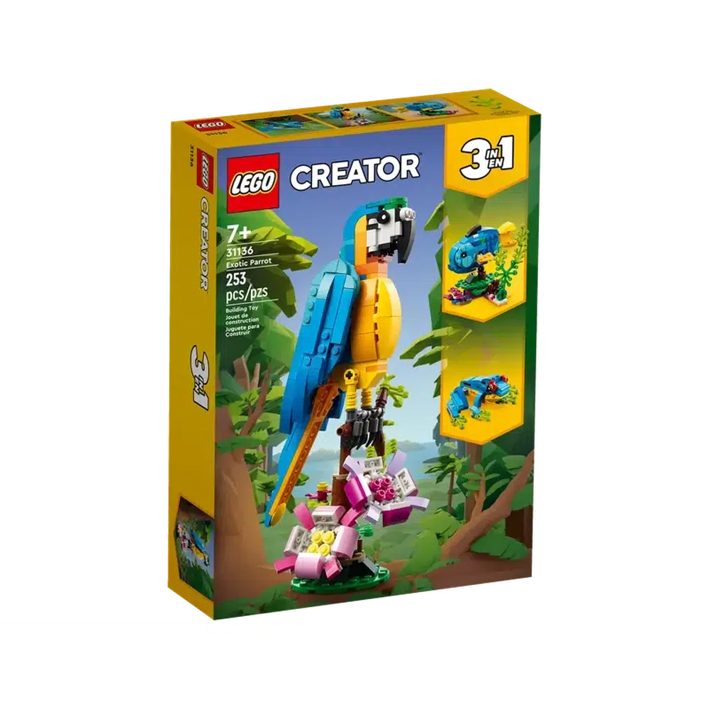 Lego-LEGO Creator 3in1 Exotic Parrot-31136-Legacy Toys