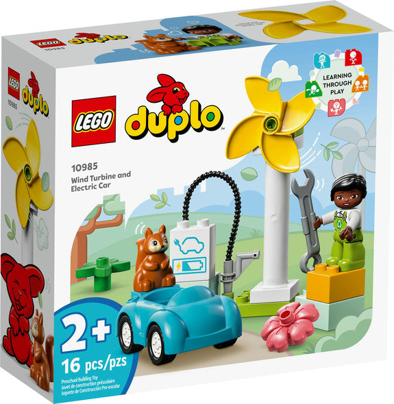 Lego-DUPLO Wind Turbine and Electric Car-10985-Legacy Toys