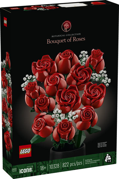 Lego-LEGO Icons Botanical Collection - Bouquet of Roses-10328-Legacy Toys