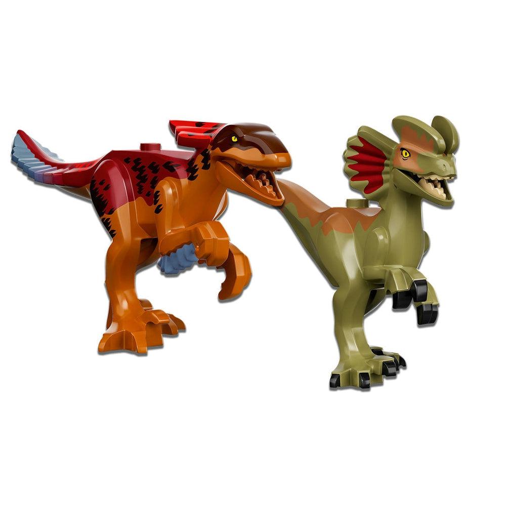 Lego-LEGO Jurassic World Pyroraptor & Dilophosaurus Transport Playset-76951-Legacy Toys