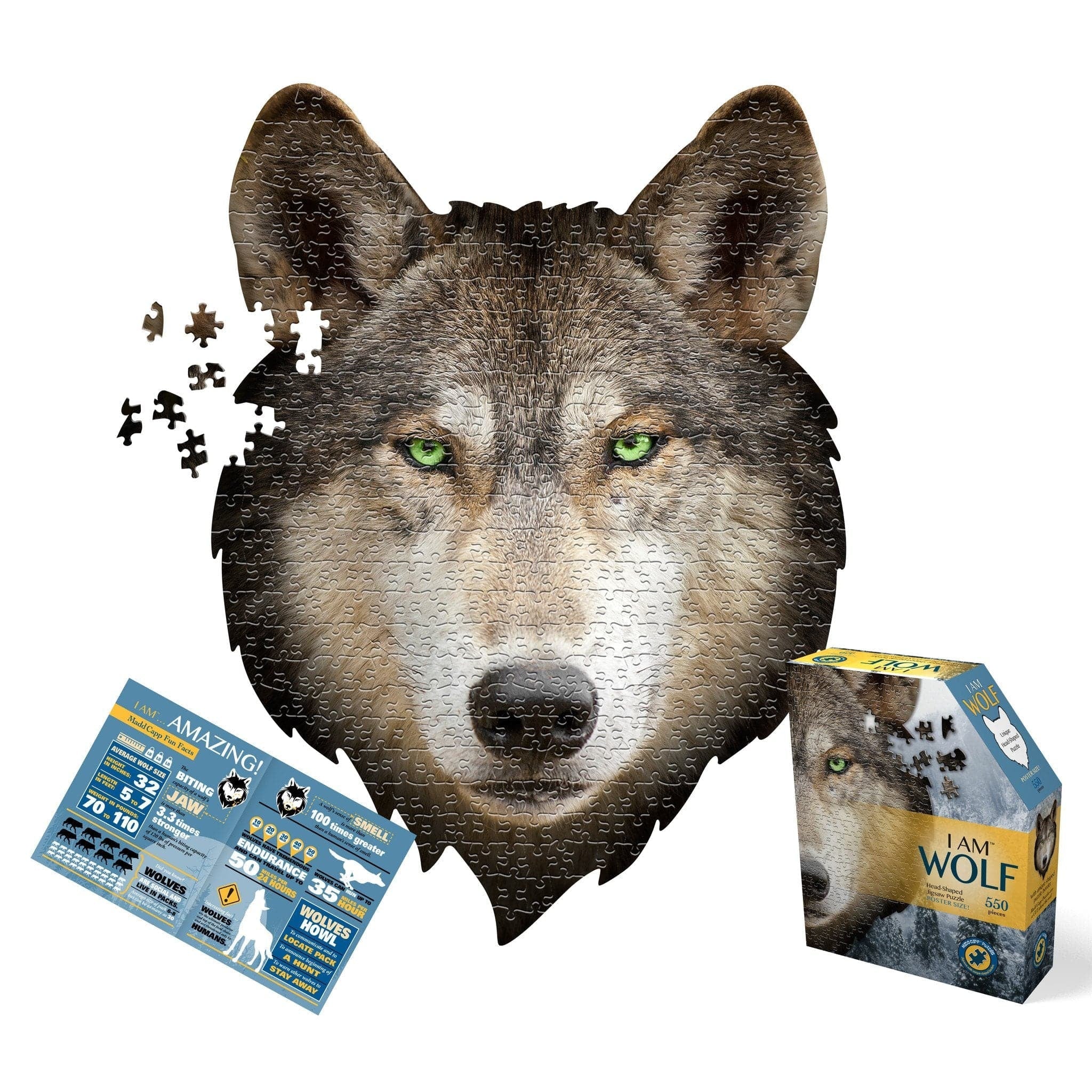 Madd Capp Games-I am Wolf - 550 Piece Puzzle-3003-IAMWolf-Legacy Toys