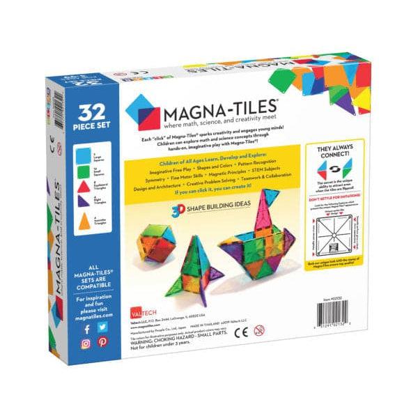 Magna-Tiles-Magna-Tiles 32 Piece Set - Clear Colors-2132-Legacy Toys