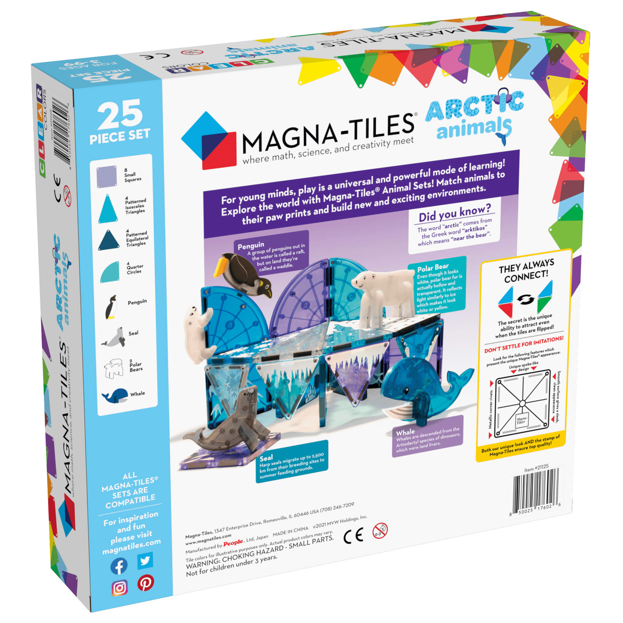 Magna-Tiles-Magna-Tiles Arctic Animals 25 Piece Set-21125-Legacy Toys