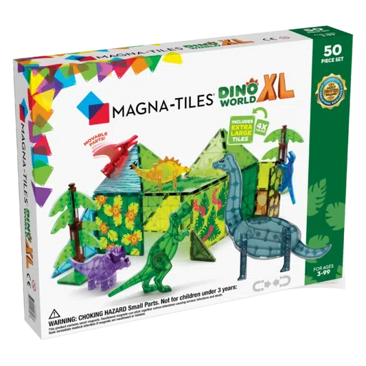 Magna-Tiles-Magna-Tiles Dino World XL 50 Piece Set-22850-Legacy Toys