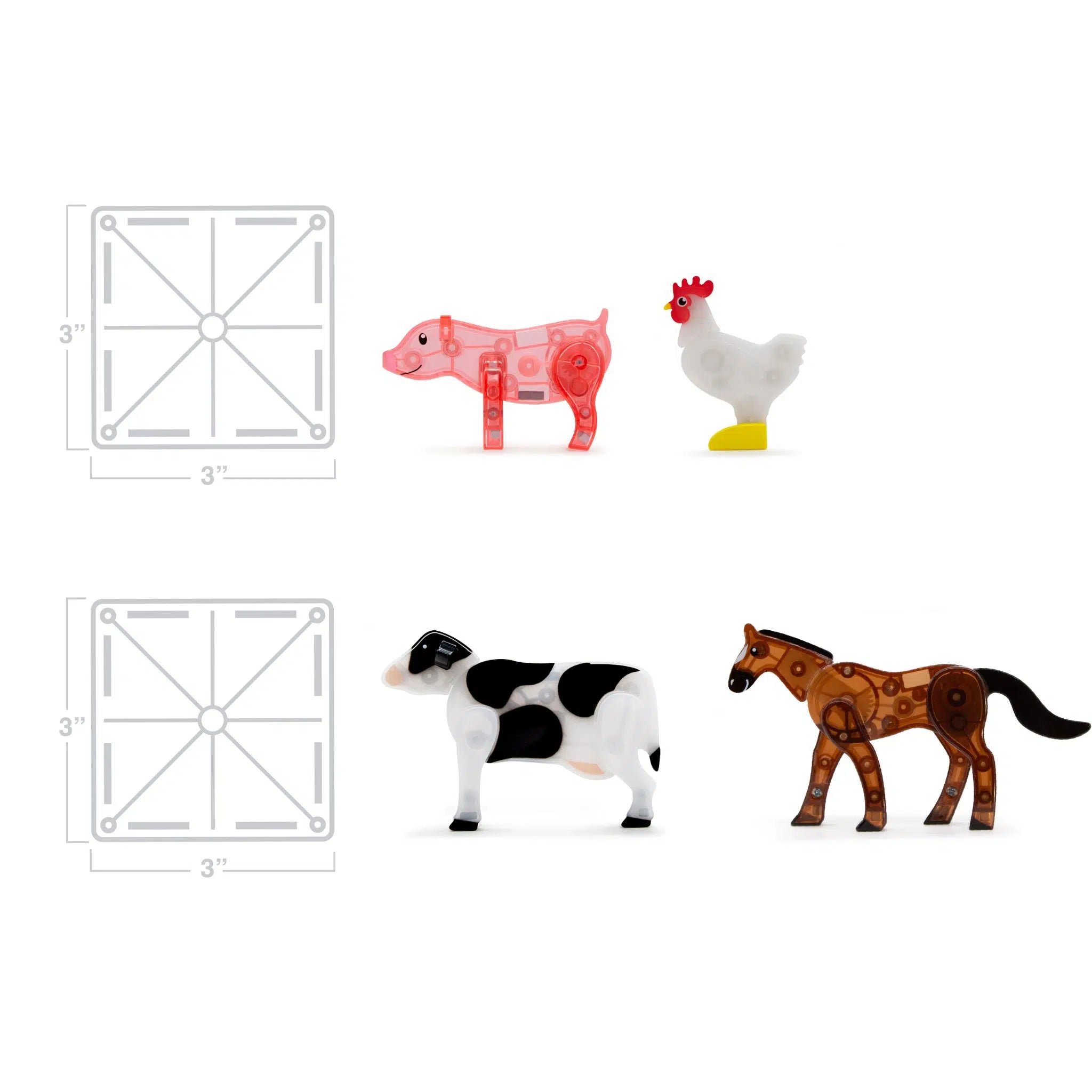Magna-Tiles-Magna-Tiles Farm Animals 25 Piece set-22125-Legacy Toys