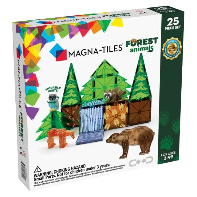 Magna-Tiles-Magna-Tiles Forest Animals 25 Piece set-22225-Legacy Toys
