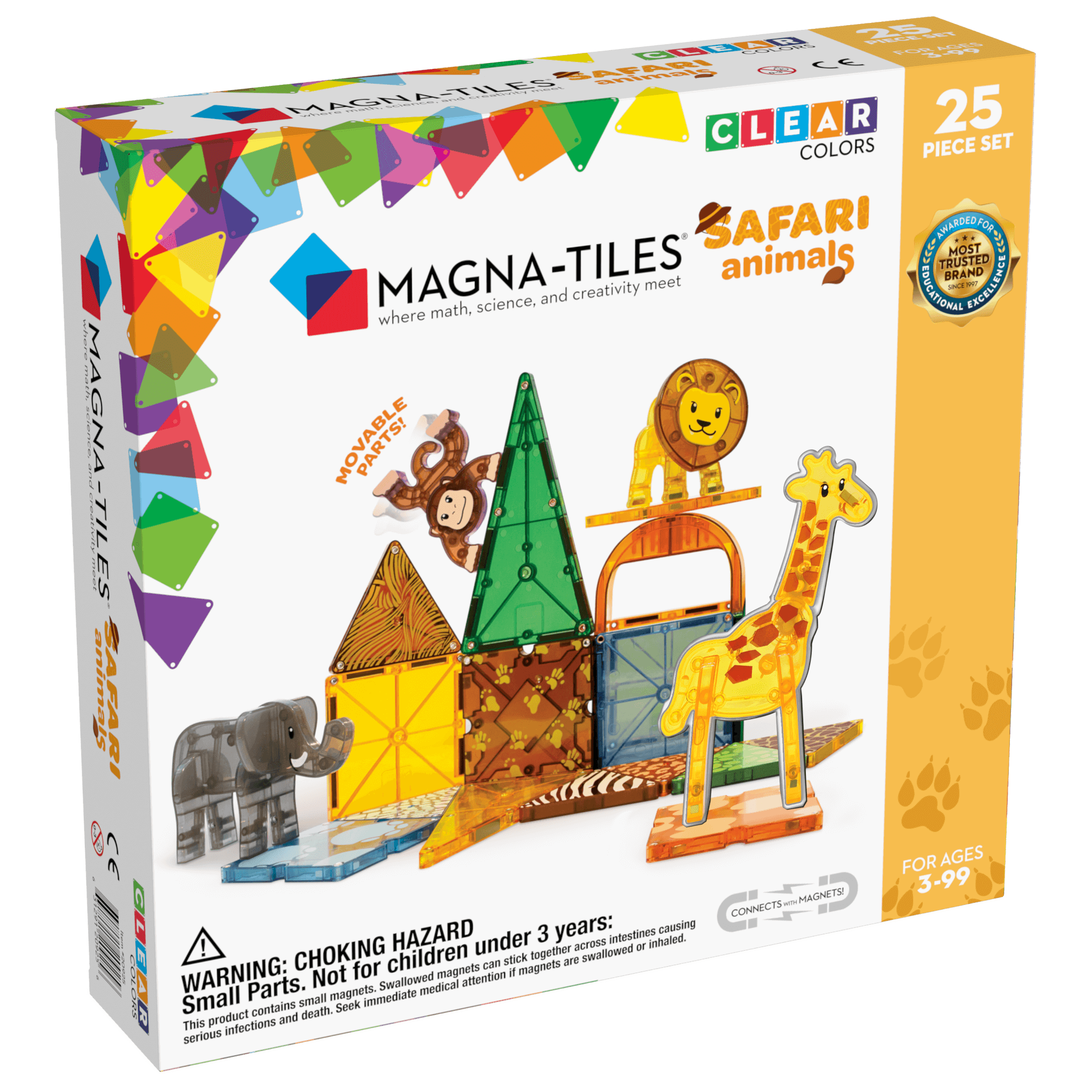 Magna-Tiles-Magna-Tiles Safari Animals 25 Piece set-20925-Legacy Toys