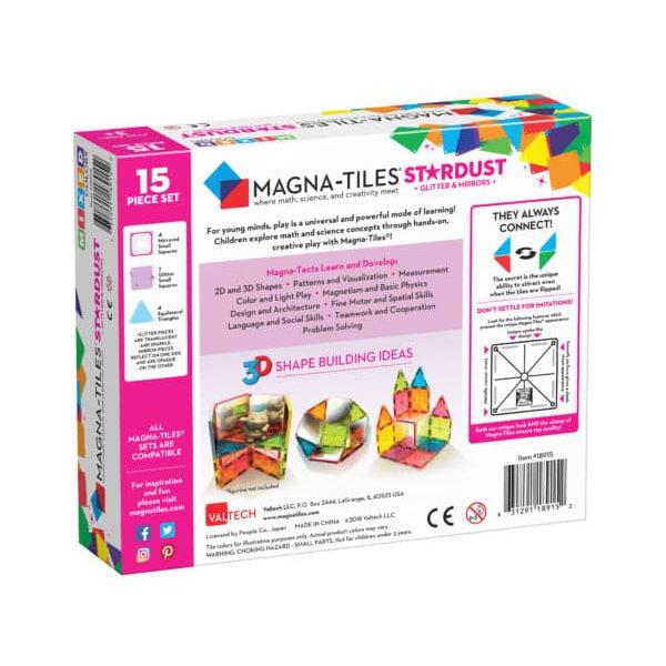 Magna-Tiles-Magna-Tiles Stardust 15 Piece Set - Mixed Colors-18915-Legacy Toys