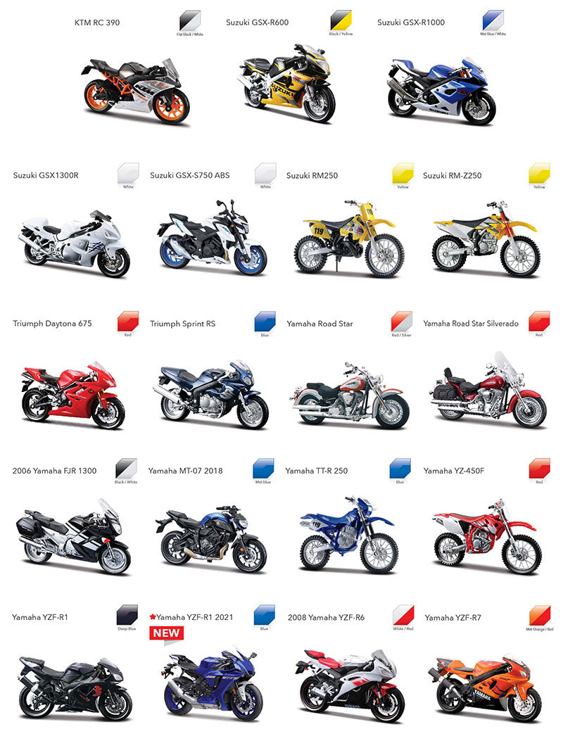 Maisto-1:18 Motorcycles / 2 Wheelers Assorted Styles-35300-Legacy Toys