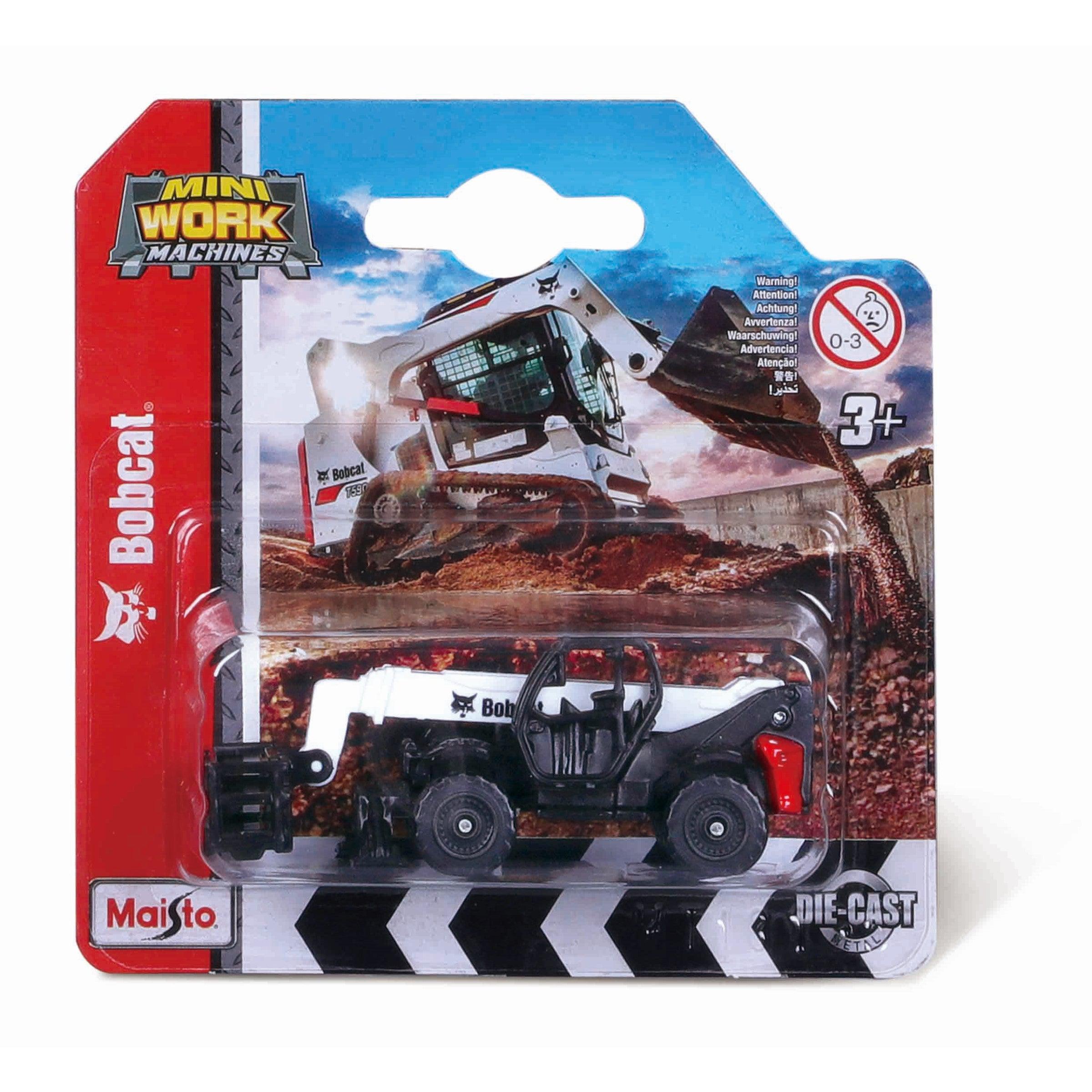 Maisto-1:64 3" Mini Work Machines Bobcat-15531-Legacy Toys