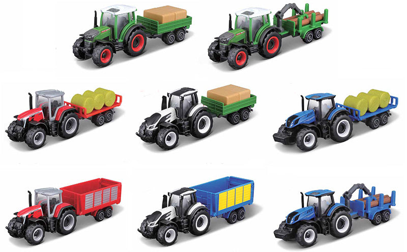 Maisto-1:64 3" Mini Work Machines Tractor + Trailer Assorted Styles-15590-Legacy Toys