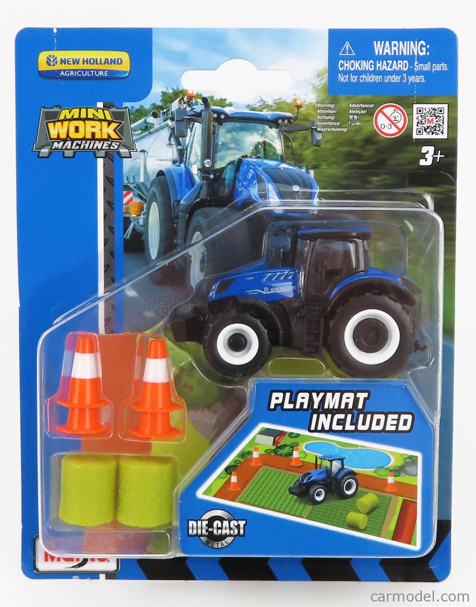 Maisto-1:64 3" Mini Work Machines Tractors Mini Farm Play Mat Set Assorted Styles-15592-Legacy Toys