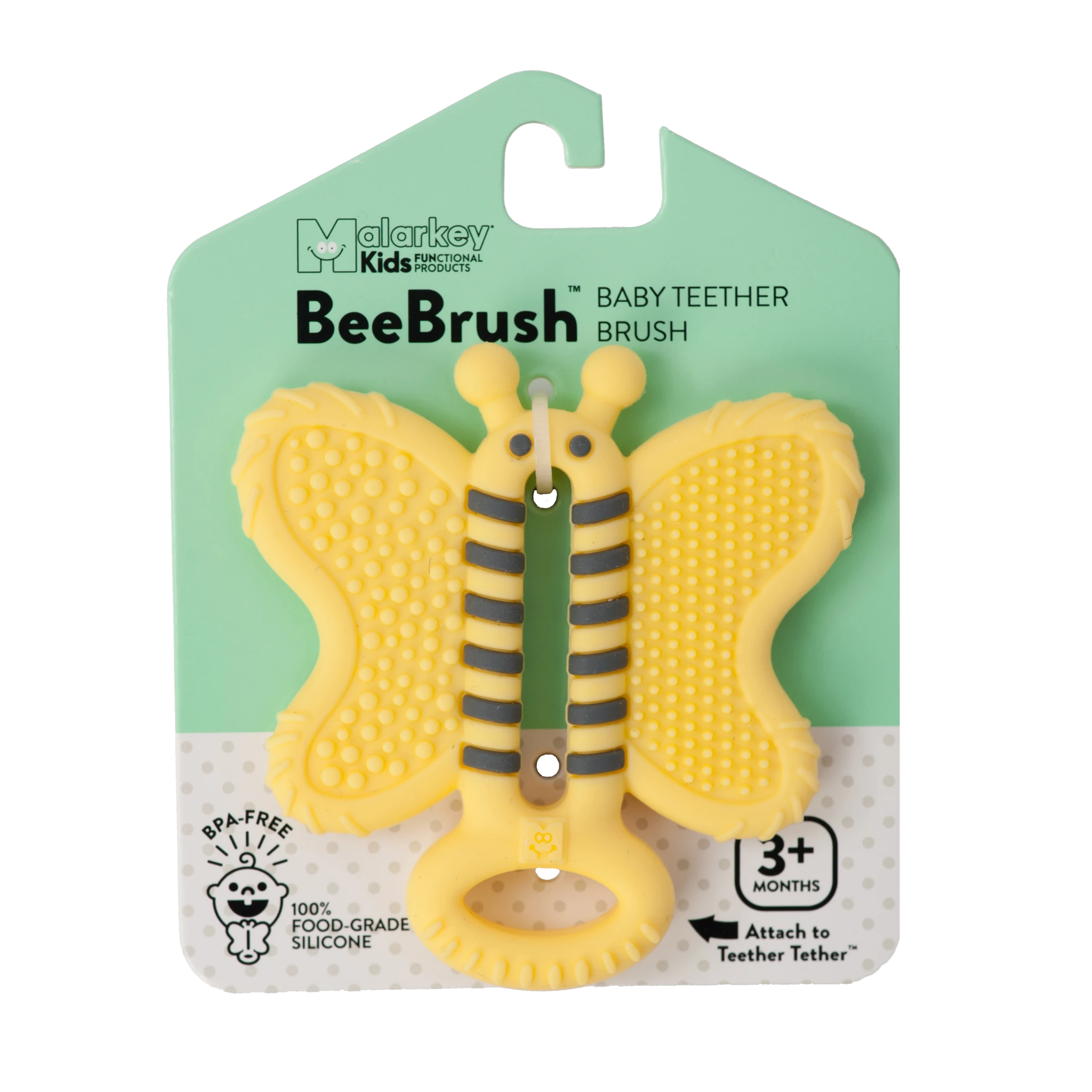 Malarkey Kids-Baby Teether Brush-TBT01BB-Bee-Legacy Toys