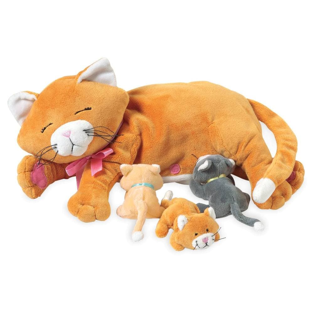 Manhattan Toy-Nursing Nina Cat with Kittens-107790-Legacy Toys