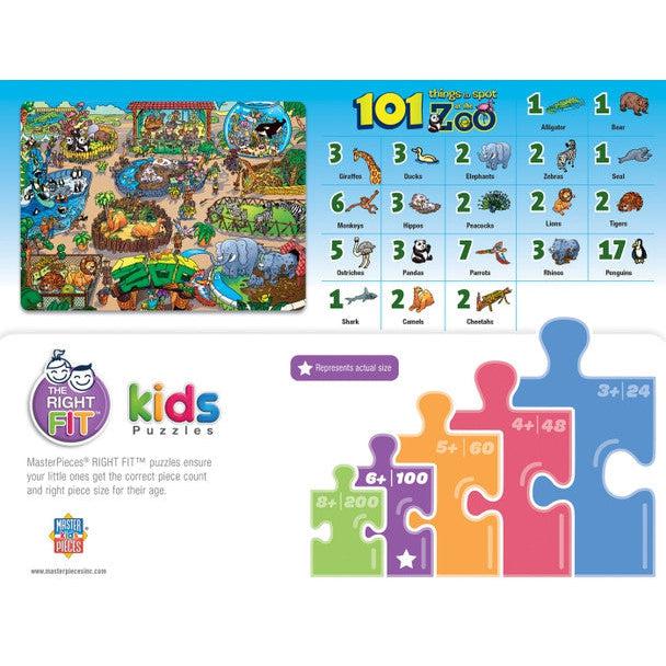 MasterPieces-101 Things to Spot - At the Zoo - 101 Piece Puzzle-12316-Legacy Toys