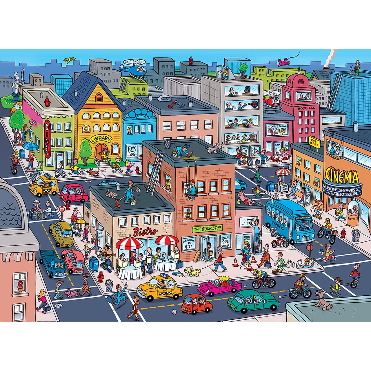 MasterPieces-101 Things to Spot - In Town - 101 Piece Puzzle-11927-Legacy Toys