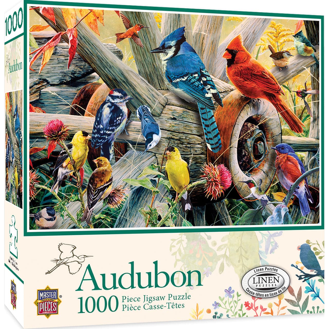 MasterPieces-Audubon - Backyard Birds - 1000 Piece Puzzle-31978-Legacy Toys