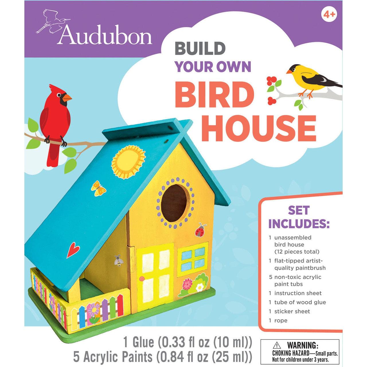 MasterPieces-Audubon - Bird House Buildable Wood Paint Kit-22211-Legacy Toys