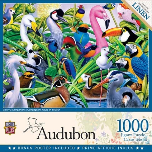 MasterPieces-Audubon - Colorful Companions - 1000 Piece Puzzle-72062-Legacy Toys