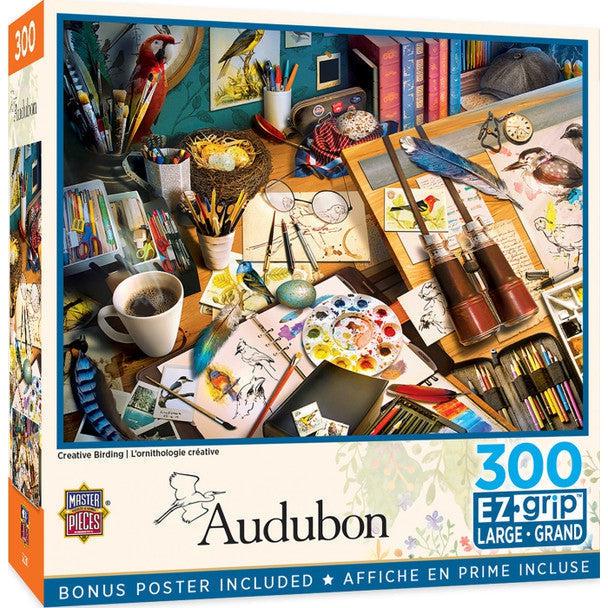 MasterPieces-Audubon - Creative Birding - 300 Piece EZGrip Puzzle-32276-Legacy Toys