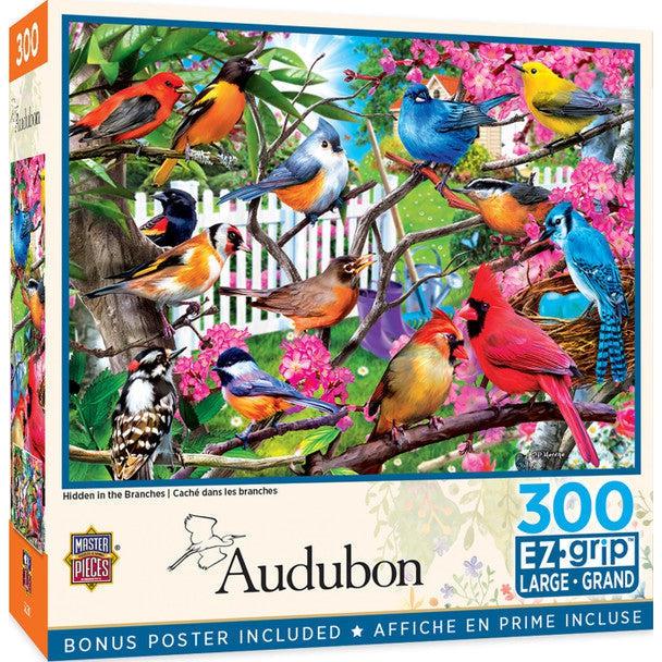 MasterPieces-Audubon - Hidden in the Branches - 300 Piece EZGrip Puzzle-32277-Legacy Toys