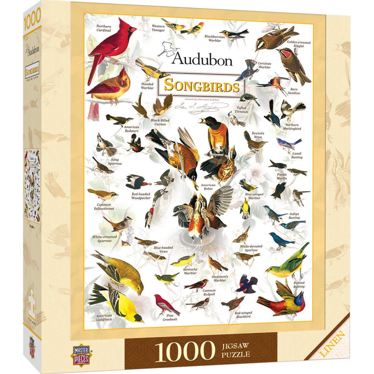 MasterPieces-Audubon - Songbirds - 1000 Piece Puzzle-72049-Legacy Toys