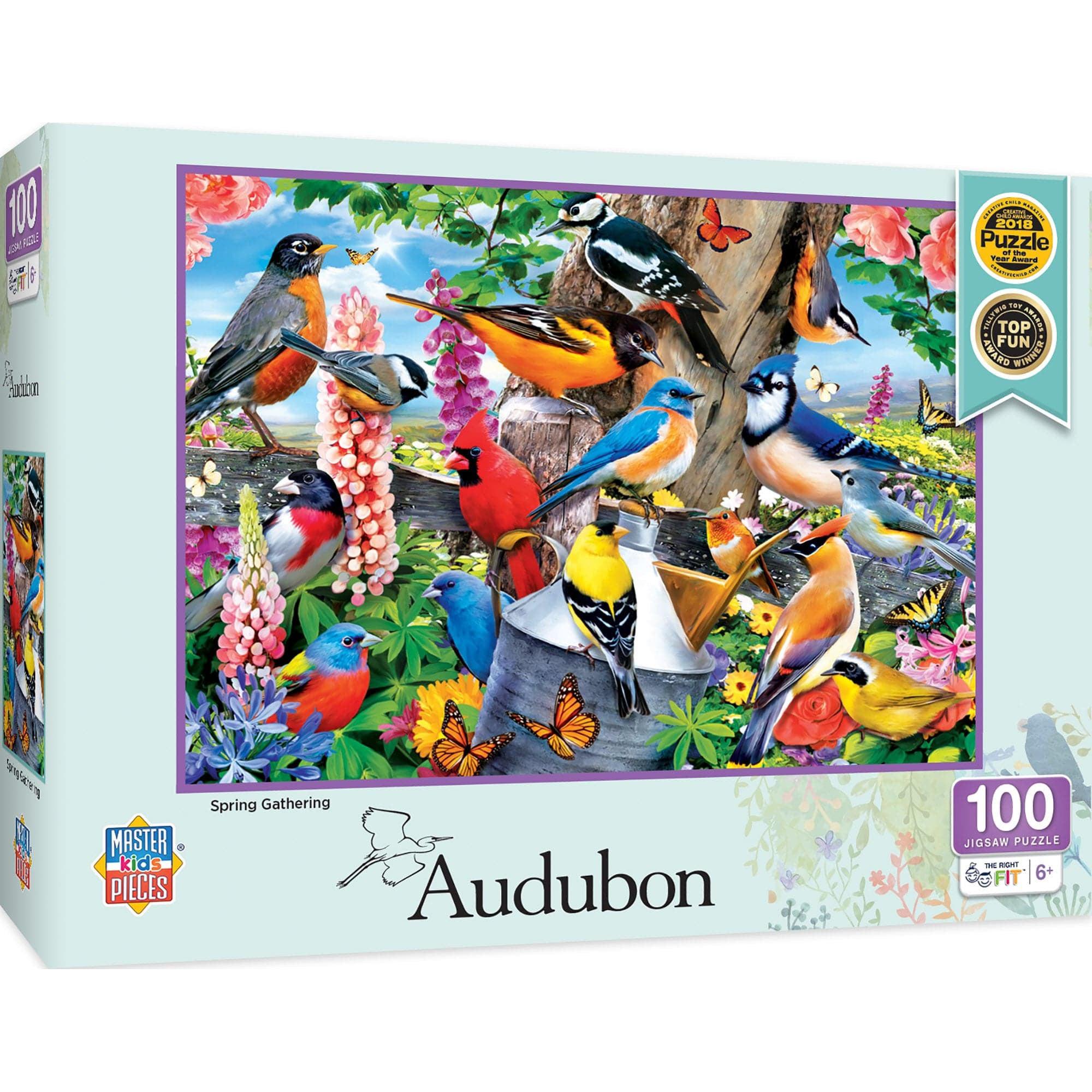 MasterPieces-Audubon - Spring Gathering - 100 Piece Puzzle-12242-Legacy Toys