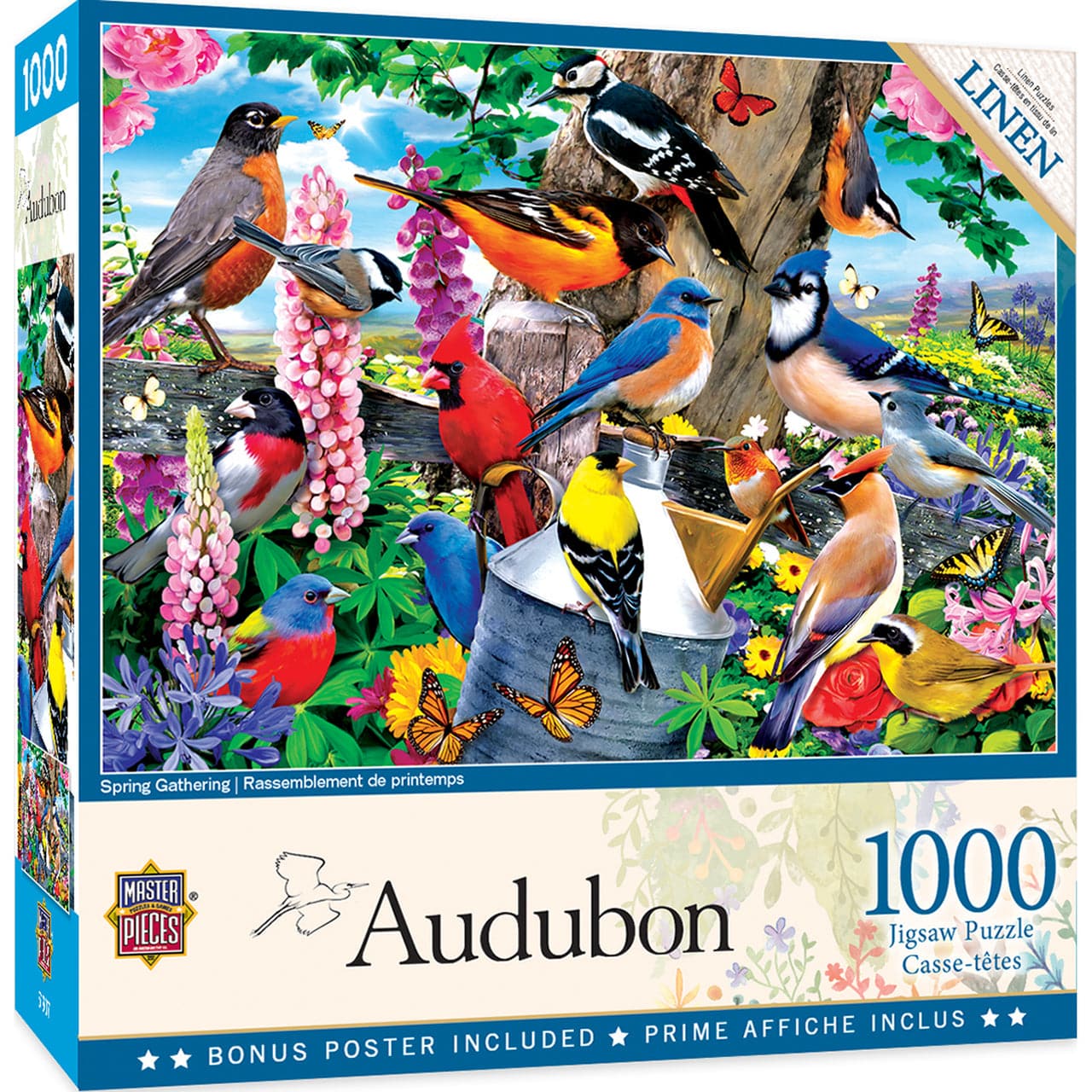 MasterPieces-Audubon - Spring Gathering - 1000 Piece Puzzle-72061-Legacy Toys