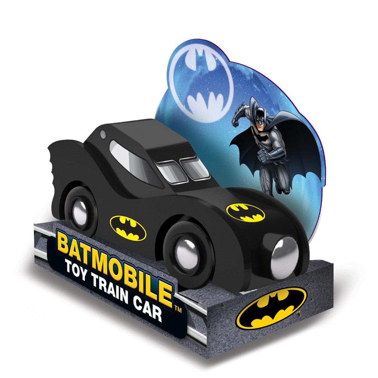 MasterPieces-Batman Batmobile Wood Toy Train-42312-Legacy Toys