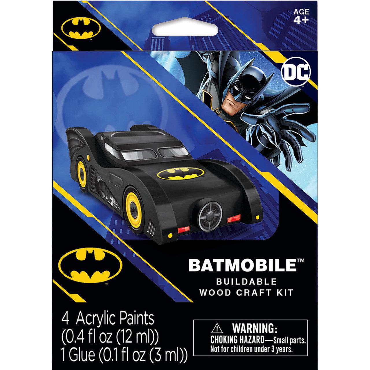 MasterPieces-Batman - Mini Batmobile Wood Craft Kit-22127-Legacy Toys