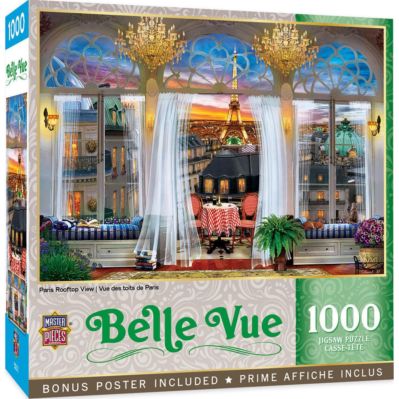 MasterPieces-Belle Vue - Paris Rooftop View - 1000 Piece Puzzle-72110-Legacy Toys