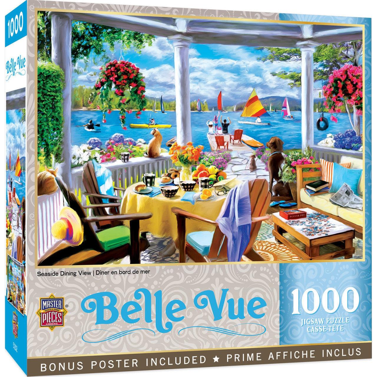 MasterPieces-Belle Vue - Seaside Dining View - 1000 Piece Puzzle-72217-Legacy Toys