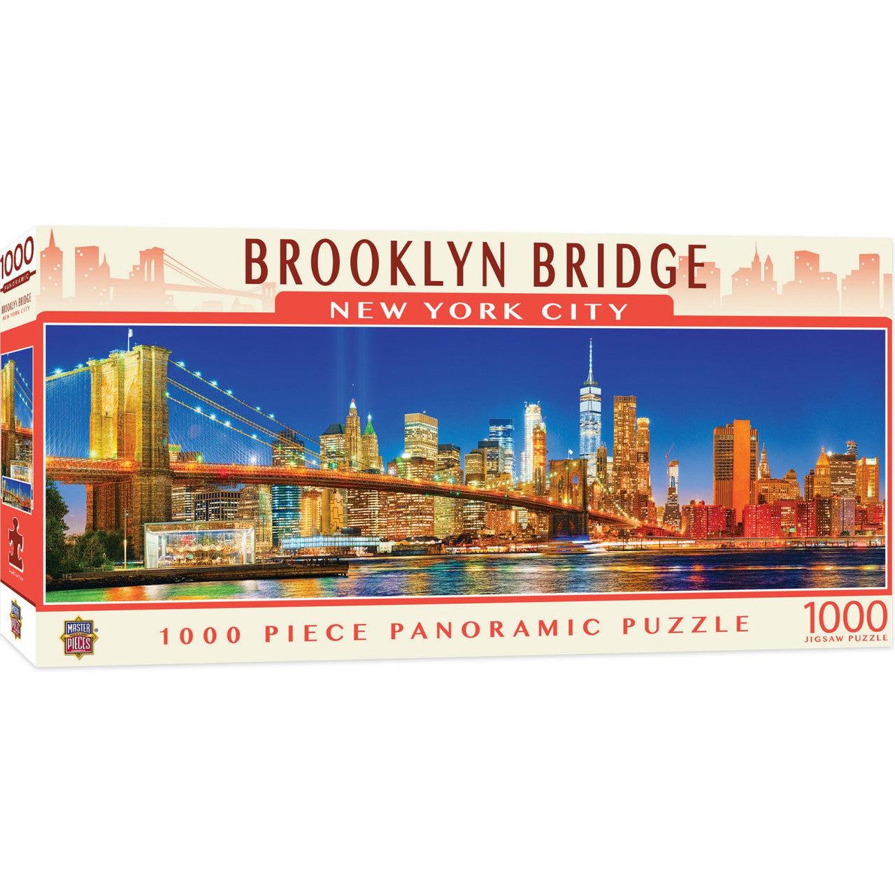 MasterPieces-Blakeway Panoramas - Brooklyn Bridge - 1000 Piece Panoramic Puzzle-71979-Legacy Toys