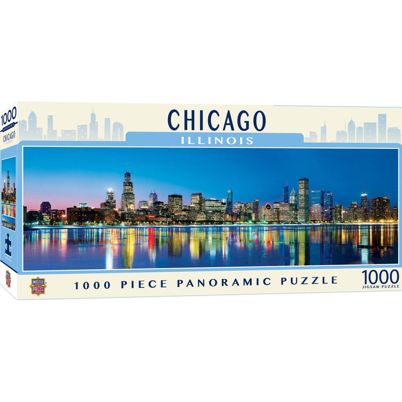 MasterPieces-Blakeway Panoramas - Chicago - 1000 Piece Panoramic Puzzle-71594-Legacy Toys