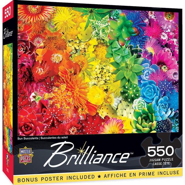 MasterPieces-Brilliance - Sun Succulents - 550 Piece Puzzle-32298-Legacy Toys