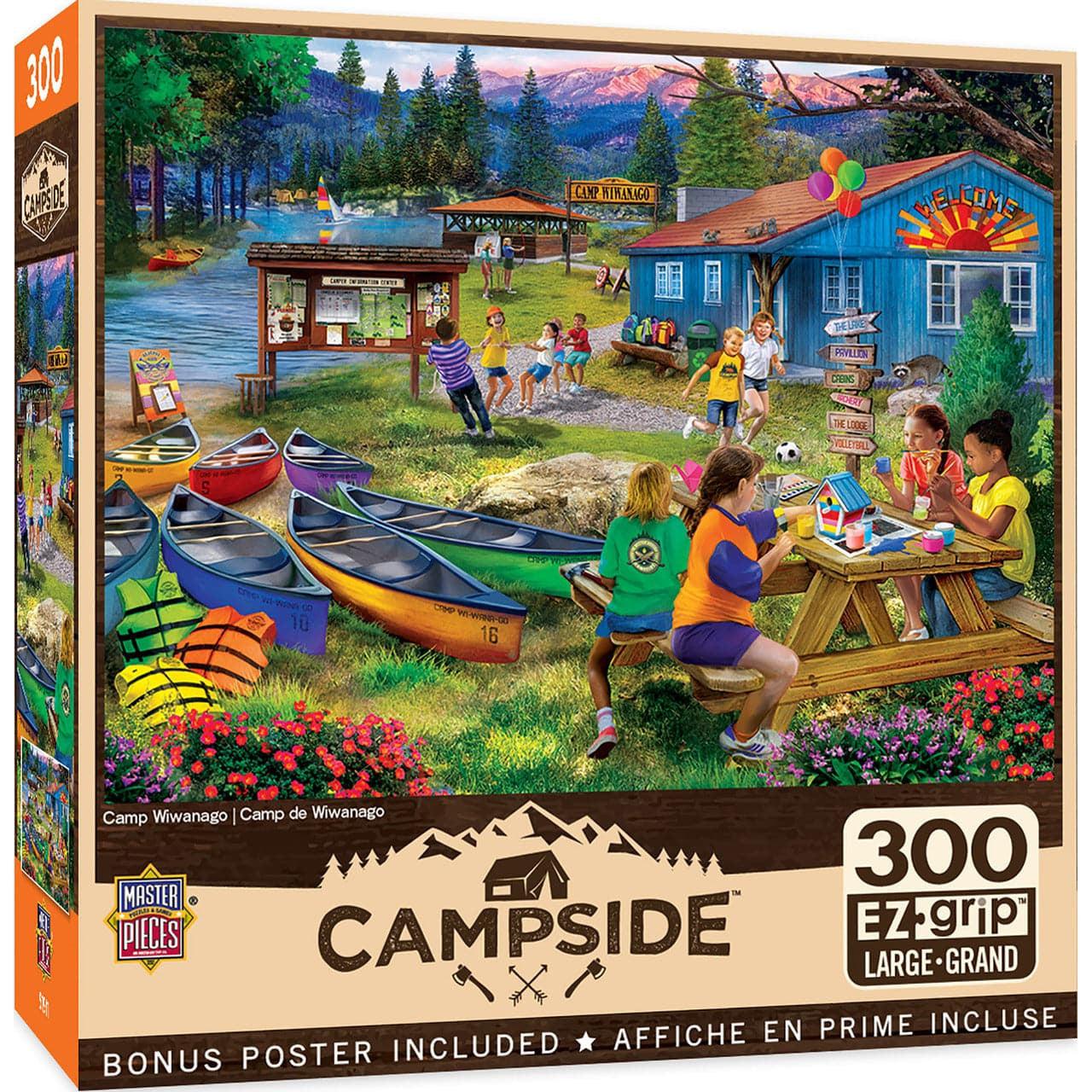 MasterPieces-Campside - Camp Wiwanago - 300 Piece EzGrip Puzzle-32223-Legacy Toys