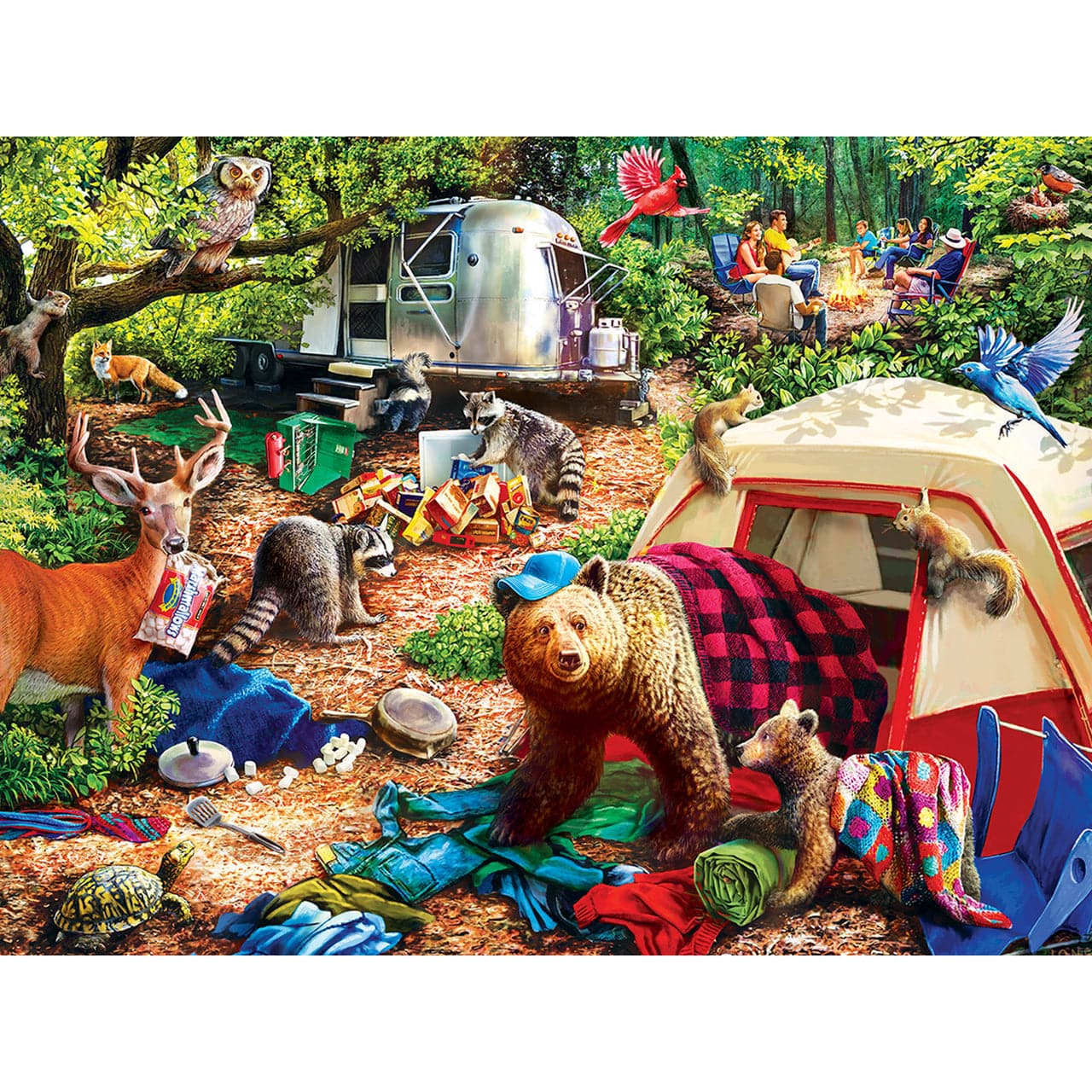 MasterPieces-Campside - Campsite Trouble - 300 Piece Puzzle-31997-Legacy Toys